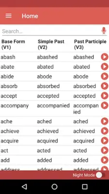 English Verbs Regular and Irr android App screenshot 3